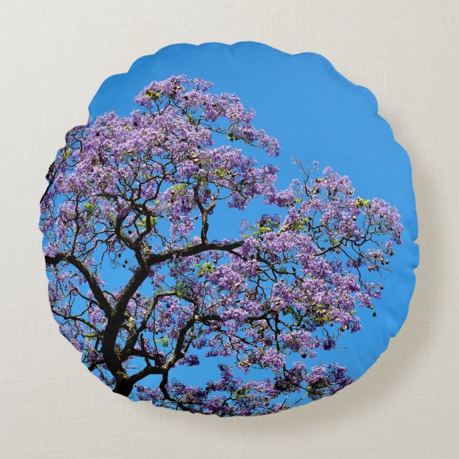 Jacaranda Rundes Kissen (Vorderseite)