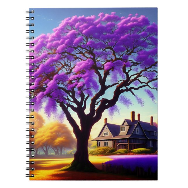 Jacaranda Tree Farm House, Notebook Notizblock (Vorderseite)