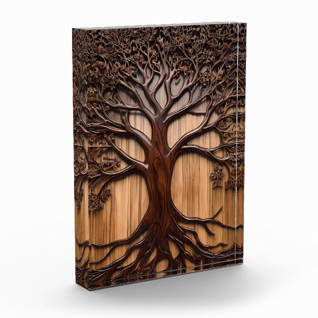 Jacaranda Tree: Naturkunde in Holz, Fotoblock (Links)