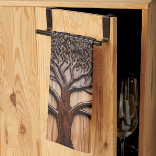 Jacaranda Tree: Naturkunde in Holz, Geschirrtuch
