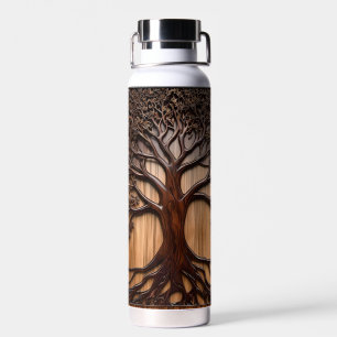 Jacaranda Tree: Naturkunde in Holz, Trinkflasche