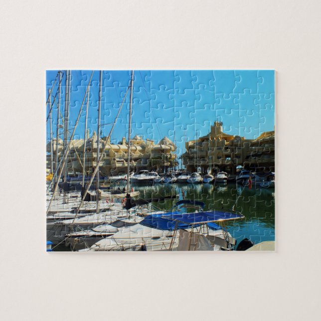 Jachthafen bei Benalmadena, Spanien Puzzle (Horizontal)
