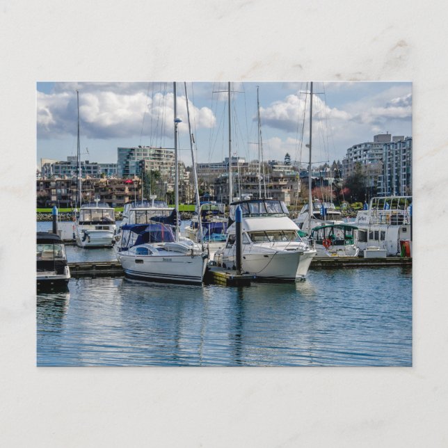 Jachthafen, Mauer am Meer Einladungspostkarte (Vorderseite)