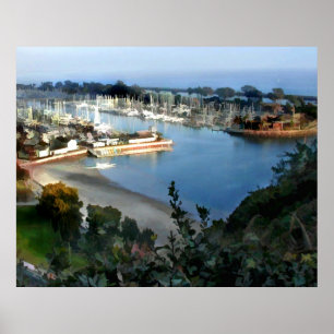 Jachthafen übersehen bei Dana Point Poster