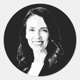 Jacinda Ardern Runder Aufkleber