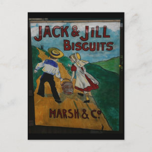 Jack and Jill Kekse Vintage-Werbeplakat Postkarte