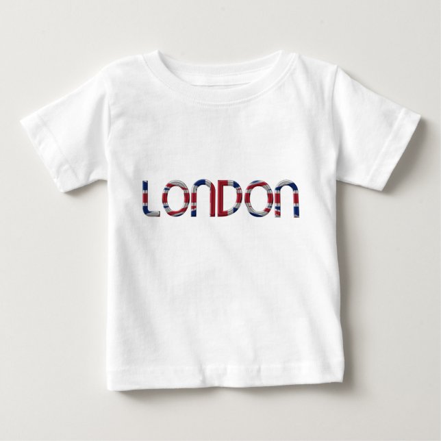 Jack British Flag Typografie Elegant Baby T-shirt (Vorderseite)