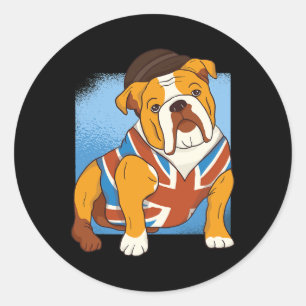 Jack British Flag UK British Isles English Bulldog Runder Aufkleber