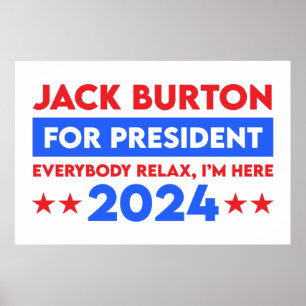 Jack Burton für Präsident 2024 Poster