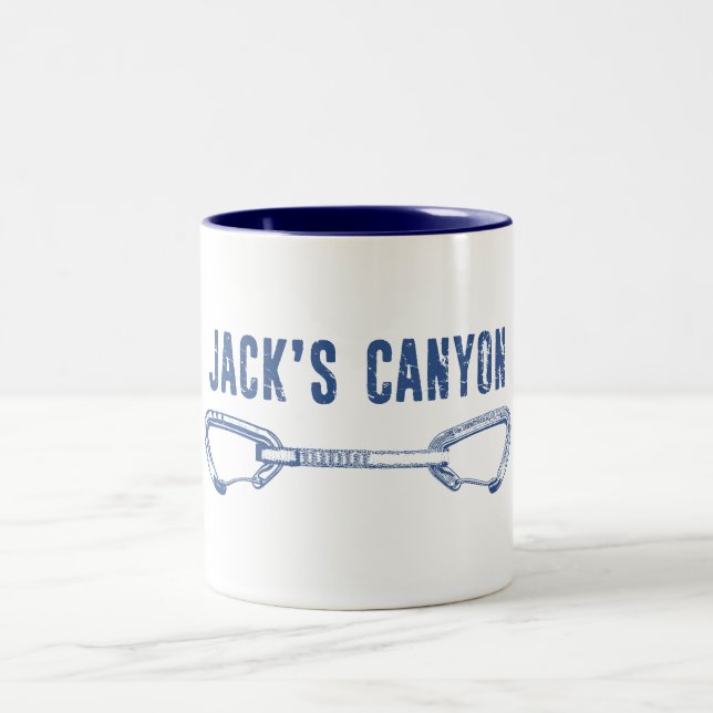 Jack Canyon Arizona Klettersteig Schnellzug Zweifarbige Tasse (Mittel)