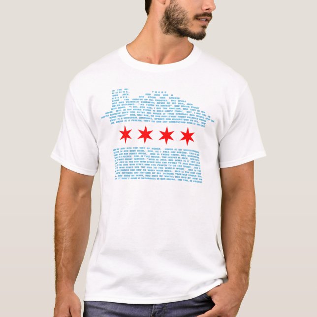 Jack-Chicago-Flagge 5X T-Shirt (Vorderseite)