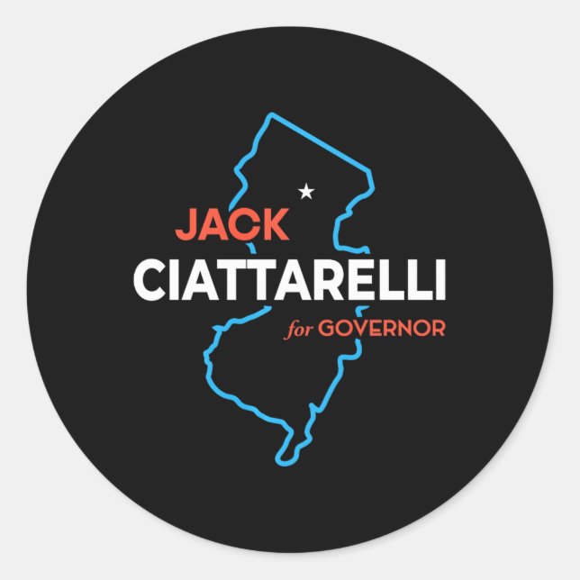 Jack Ciattarelli New Jersey Governor Election 2025 Runder Aufkleber (Vorderseite)