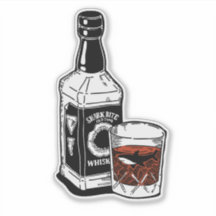 Jack Daniels inspirierte Whiskey-Illustration