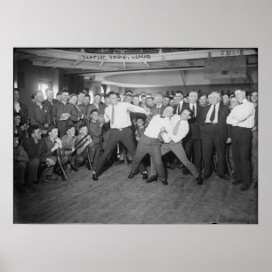 Jack Dempsey Mock kämpft gegen Harry Houdini Poster