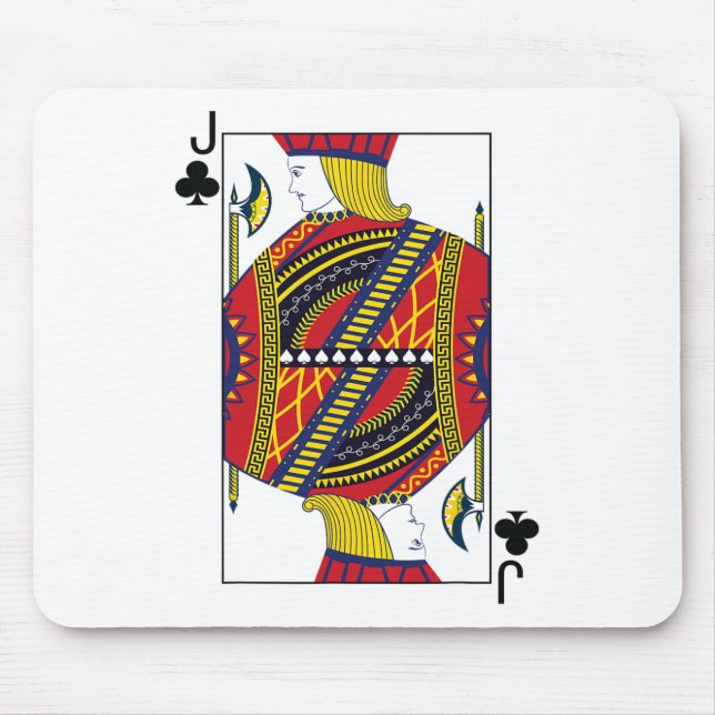 Jack der Clubs Poker Card Spielkarte Blackjack Ca Mousepad (Vorne)