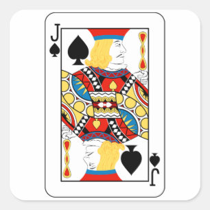 Jack der Spaten-Aufkleber Quadratischer Aufkleber