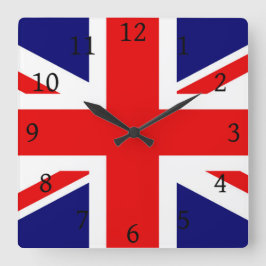 JACK DER UNION - DIE BRITISCHE FLAG QUADRATISCHE WANDUHR