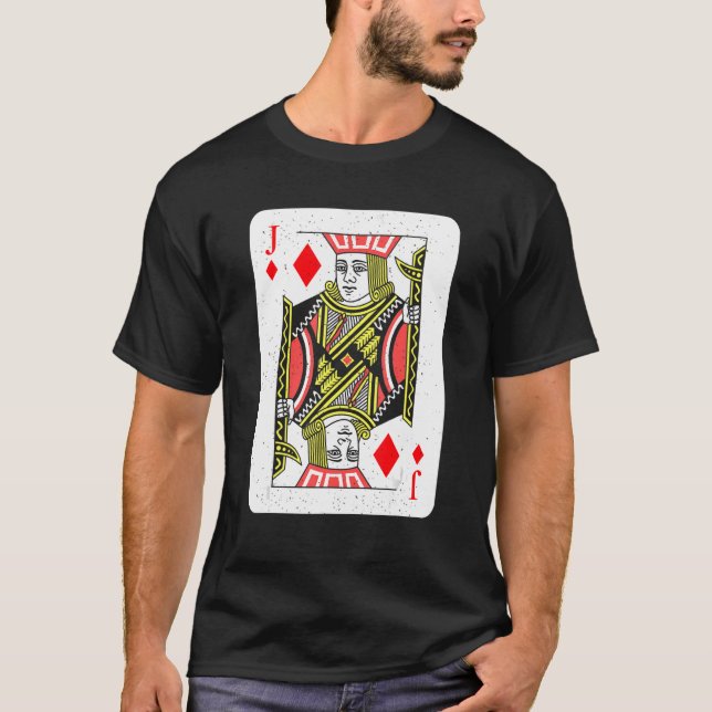 Jack des Pokers Kartenspiel- T-Shirt (Vorderseite)