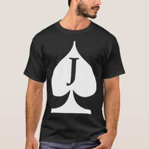 Jack des Spaten-Kartenstapelen Poker-Symbol-Poker T-Shirt