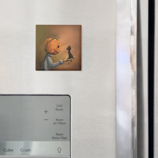 Jack die Kürbiskatze Halloween-Magnet Magnet