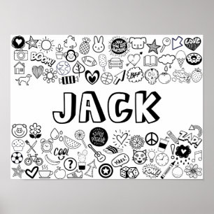 "JACK" Farbgestaltung für sich selbst Kontur Poster