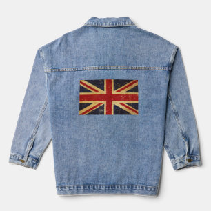 Jack Flag in der britischen Union Vintage Frauen Jeansjacke
