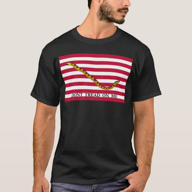 Jack-Flagge der Marine - Trete nicht auf mich T-Shirt (Vorderseite)