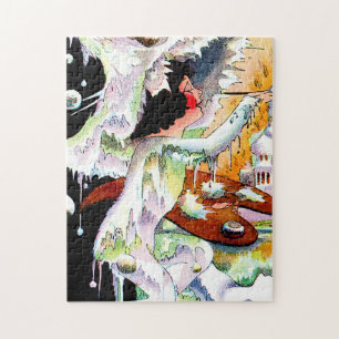 „Jack Frost Painting“ Feen-Kunst von M T Ross Puzzle
