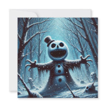Jack Frost Snowman Weihnachtskarte