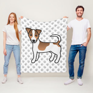 Jack für weiße und glatte Tee Russell Terrier Dog Fleecedecke