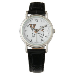 Jack für Weißes und Tan Rough Coat Russell Terrier Armbanduhr