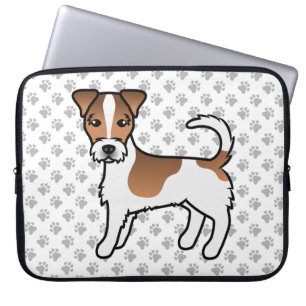 Jack für Weißes und Tan Rough Coat Russell Terrier Laptopschutzhülle