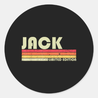 Jack Geschenkname Personalisiert Lustig Retro Vint Runder Aufkleber