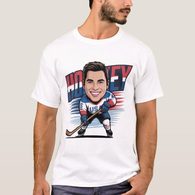 Jack Hughes Team USA Hockey Smile Fan T-Shirt (Vorderseite)