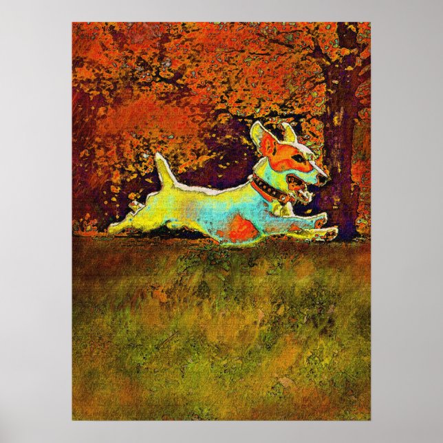 Jack im Herbstwald Poster (Vorne)