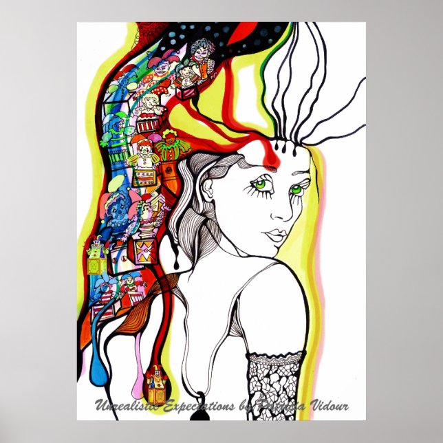 Jack in der Schachtel Girl Portrait Poster (Vorne)