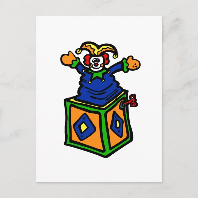 Jack in der Schachtel Postkarte (Vorderseite)