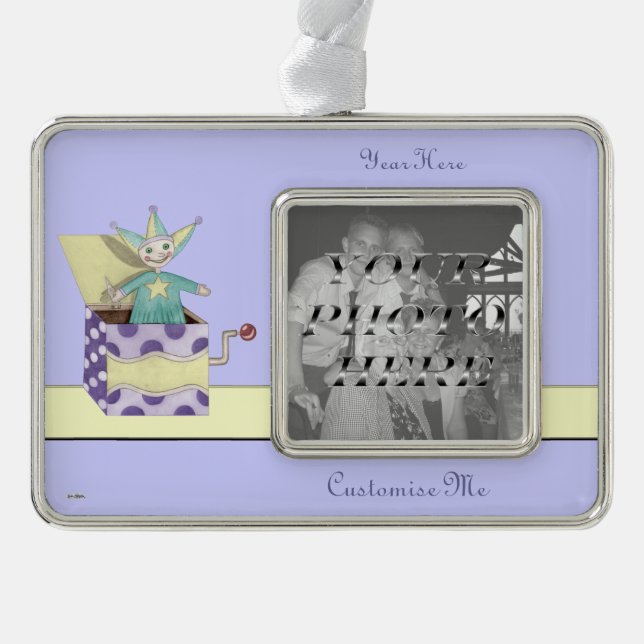 Jack-in-the-Box - Traditionelles Spielzeug (pastel Rahmen-Ornament Silber (Vorderseite)