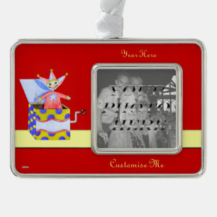 Jack-in-the-Box - Traditionelles Spielzeug (Primä Rahmen-Ornament Silber