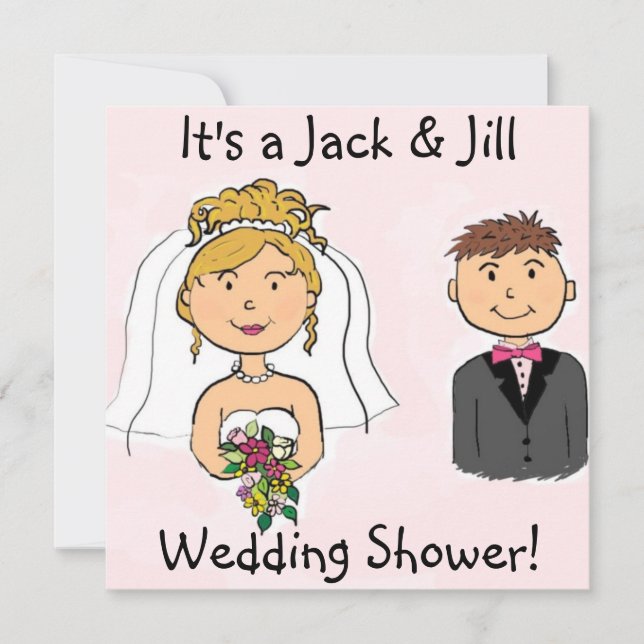 Jack & Jill Bride Groom Polterabend Einladungen (Vorderseite)