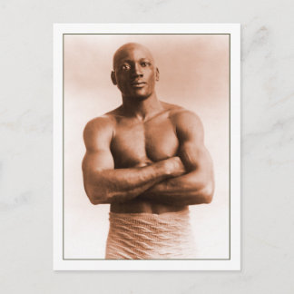 Jack Johnson American Boxer Vintag Foto Gay Postkarte