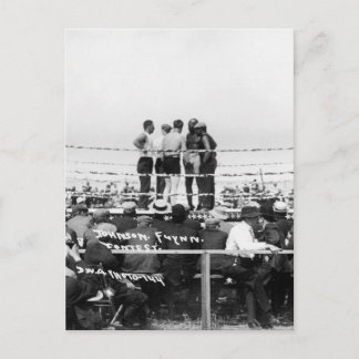 Jack Johnson gegen Fireman Jim Flynn Boxing: 1912 Postkarte