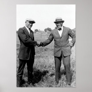 Jack Johnson schüttelt die Hände mit Tut Jackson Poster