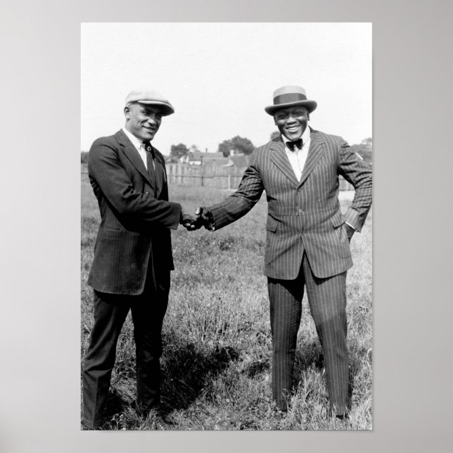 Jack Johnson schüttelt die Hände mit Tut Jackson Poster (Vorne)