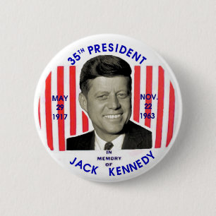 Jack- Kennedydenkmal-Knopf Button