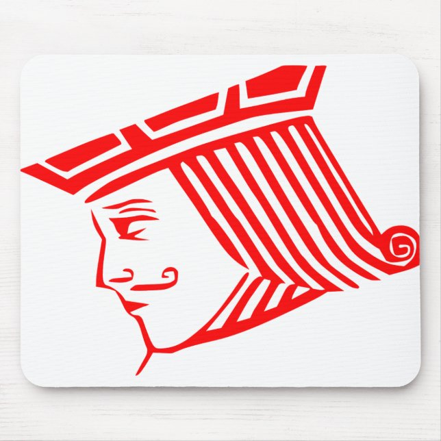 Jack King Game Cards hören Red Deck Mousepad (Vorne)