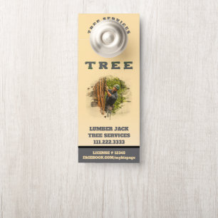 *~* Jack-Klempner-TREE-Services QR Gelbe Tür Türanhänger
