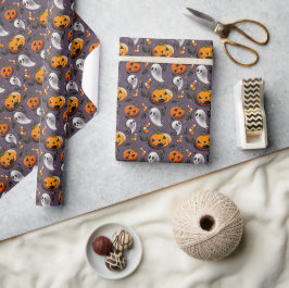 Jack-o-Ghost Lila Geschenkpapier