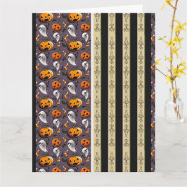 Jack-o-Ghost Lila Streifen Karte