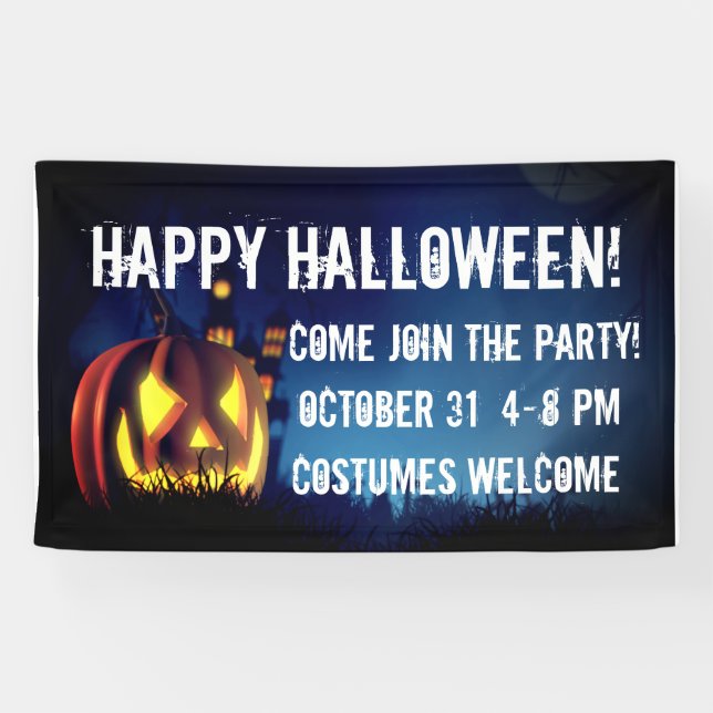 Jack-O-Lantern an Halloween-Nacht Banner (Horizontal)